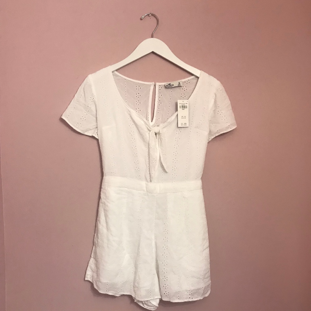 White lace Romper NWT